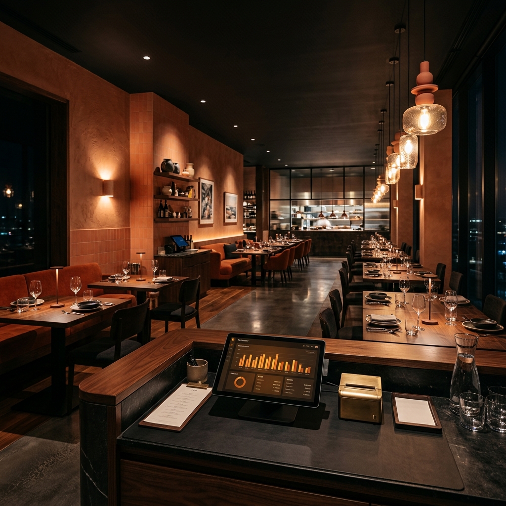 Interior de restaurante premium